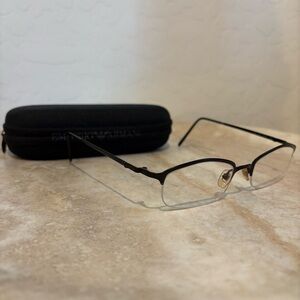 Emporio Armani 145 706 47/19 135 semi rimless oval eyeglasses